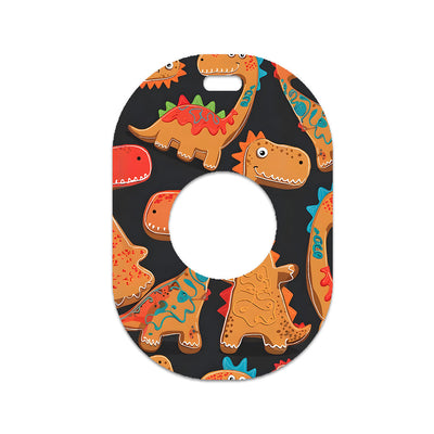 Jurassic Gingerbread Eversense 365 Smart Transmitter Sticker - Pump Peelz Jurassic Gingerbread Eversense 365 Smart Transmitter Sticker - Pump Peelz