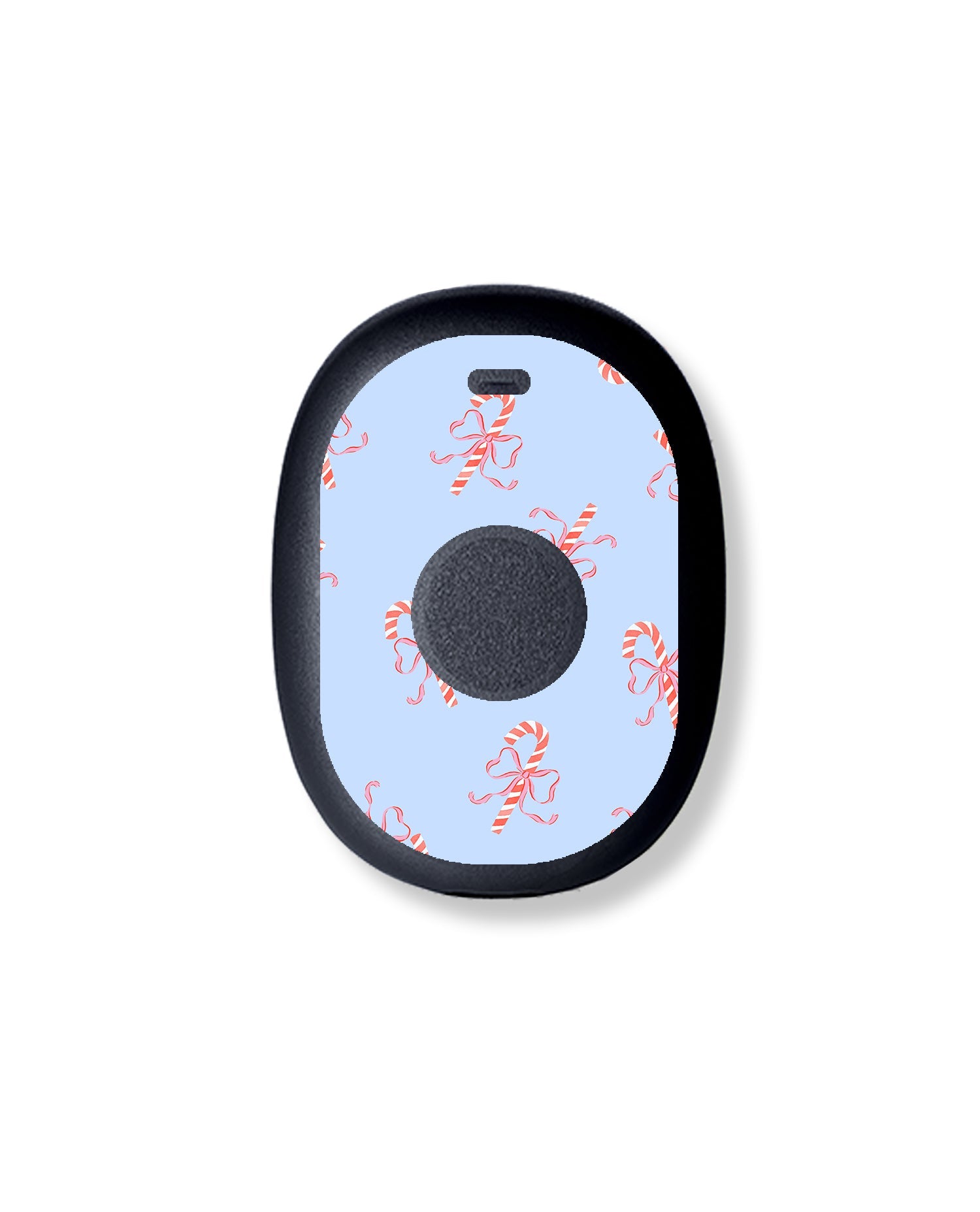 Candy Cane Lane Eversense 365 Smart Transmitter Sticker - Pump Peelz Candy Cane Lane Eversense 365 Smart Transmitter Sticker - Pump Peelz