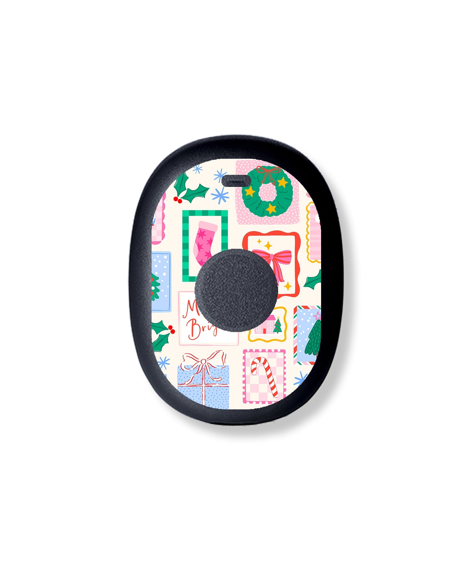 Holiday Greetings Eversense 365 Smart Transmitter Sticker - Pump Peelz Holiday Greetings Eversense 365 Smart Transmitter Sticker - Pump Peelz