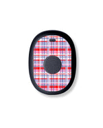 Party Plaid Eversense 365 Smart Transmitter Sticker - Pump Peelz Party Plaid Eversense 365 Smart Transmitter Sticker - Pump Peelz