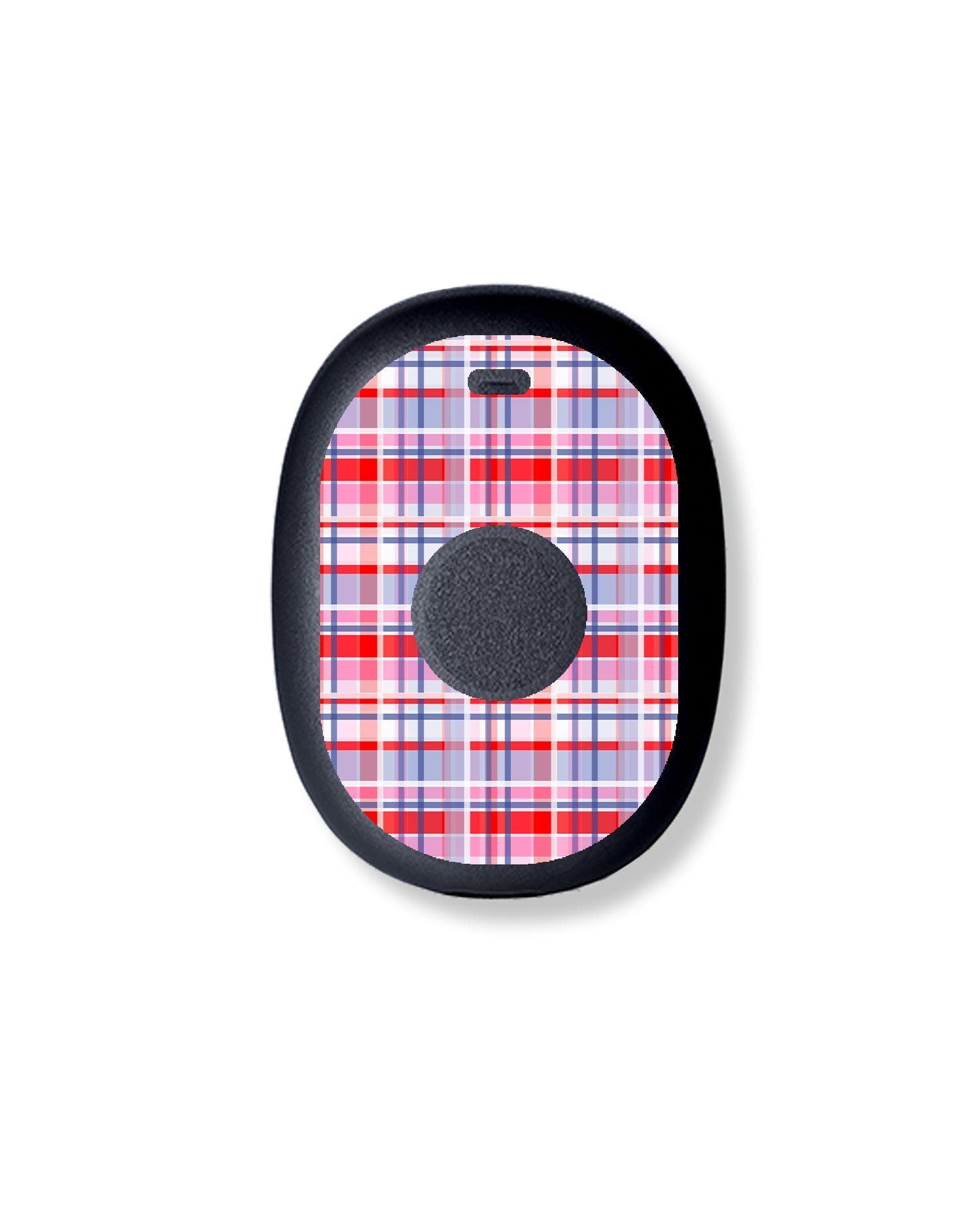 Party Plaid Eversense 365 Smart Transmitter Sticker - Pump Peelz Party Plaid Eversense 365 Smart Transmitter Sticker - Pump Peelz