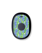 Blue Blooms Eversense 365 Smart Transmitter Sticker - Pump Peelz Blue Blooms Eversense 365 Smart Transmitter Sticker - Pump Peelz