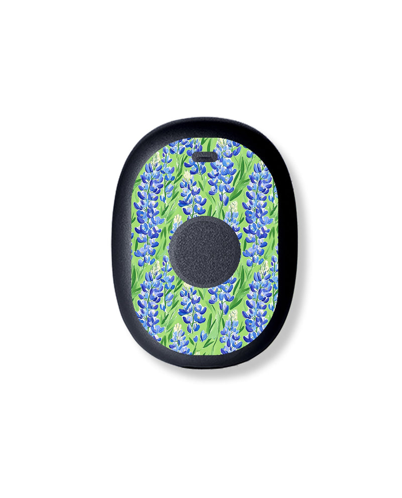 Blue Blooms Eversense 365 Smart Transmitter Sticker - Pump Peelz Blue Blooms Eversense 365 Smart Transmitter Sticker - Pump Peelz