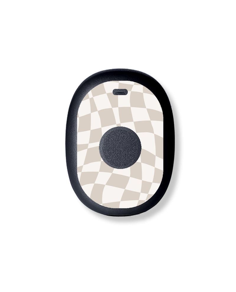 Creamy Check Eversense 365 Smart Transmitter Sticker - Pump Peelz Creamy Check Eversense 365 Smart Transmitter Sticker - Pump Peelz