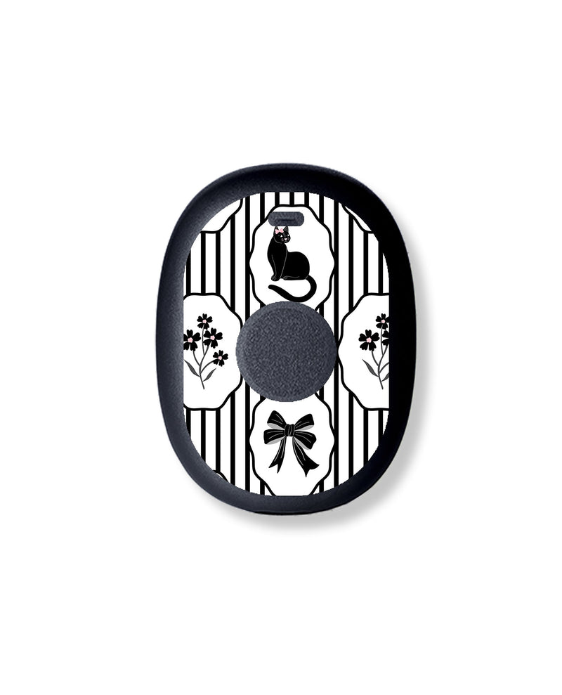Midnight Cat Eversense 365 Smart Transmitter Sticker - Pump Peelz Midnight Cat Eversense 365 Smart Transmitter Sticker - Pump Peelz