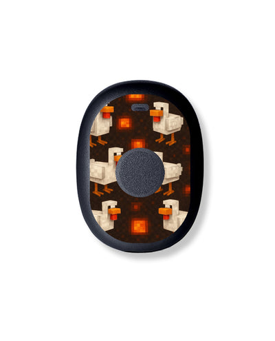 Inferno Chicken Eversense 365 Smart Transmitter Sticker - Pump Peelz Inferno Chicken Eversense 365 Smart Transmitter Sticker - Pump Peelz