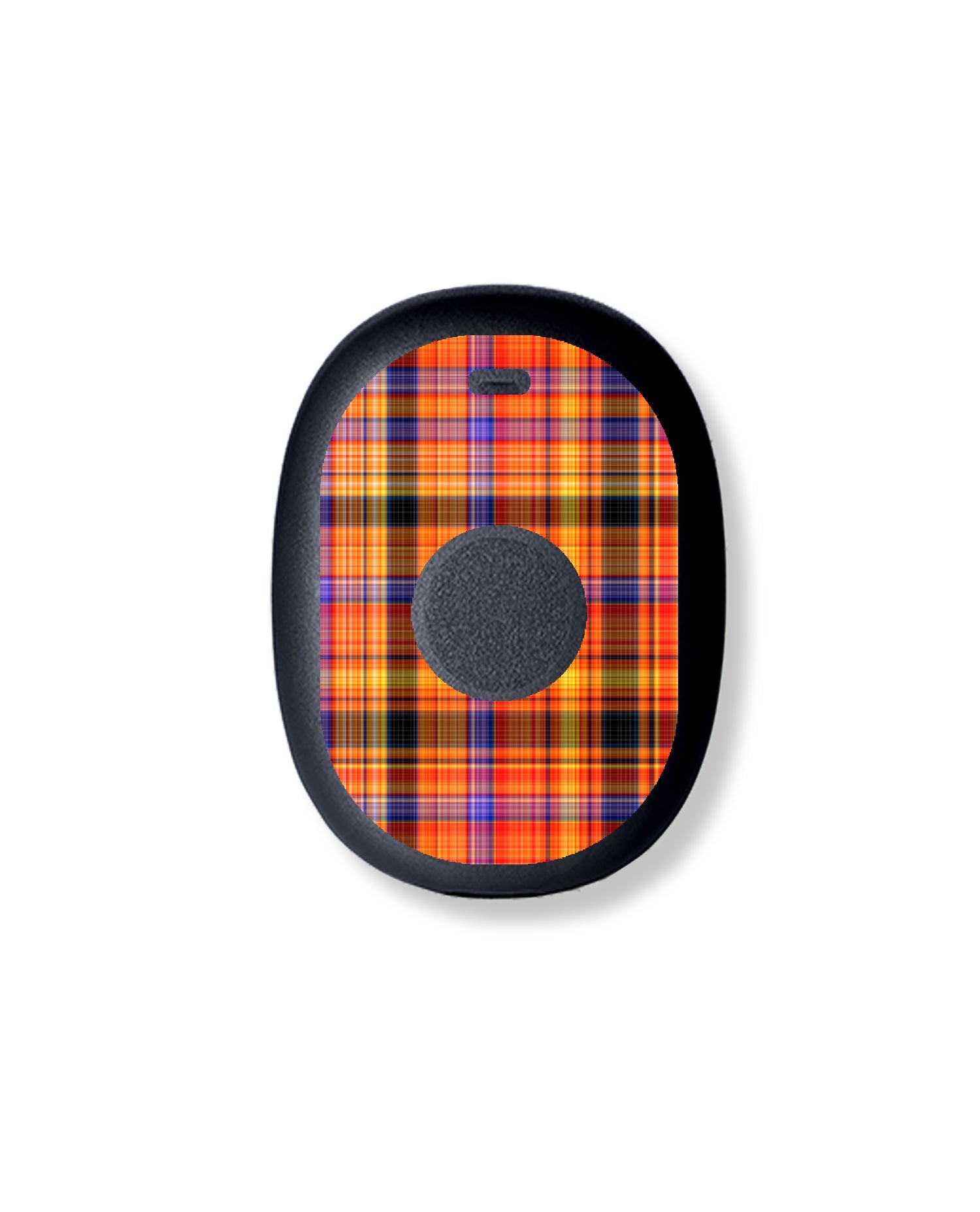 Pumpkin Plaid Eversense 365 Smart Transmitter Sticker - Pump Peelz Pumpkin Plaid Eversense 365 Smart Transmitter Sticker - Pump Peelz