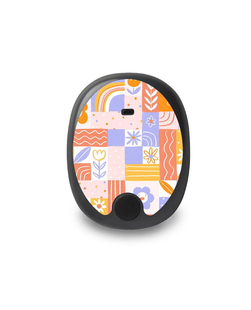 Wildflower Doodle Eversense Smart Transmitter Sticker - Pump Peelz Wildflower Doodle Eversense Smart Transmitter Sticker - Pump Peelz