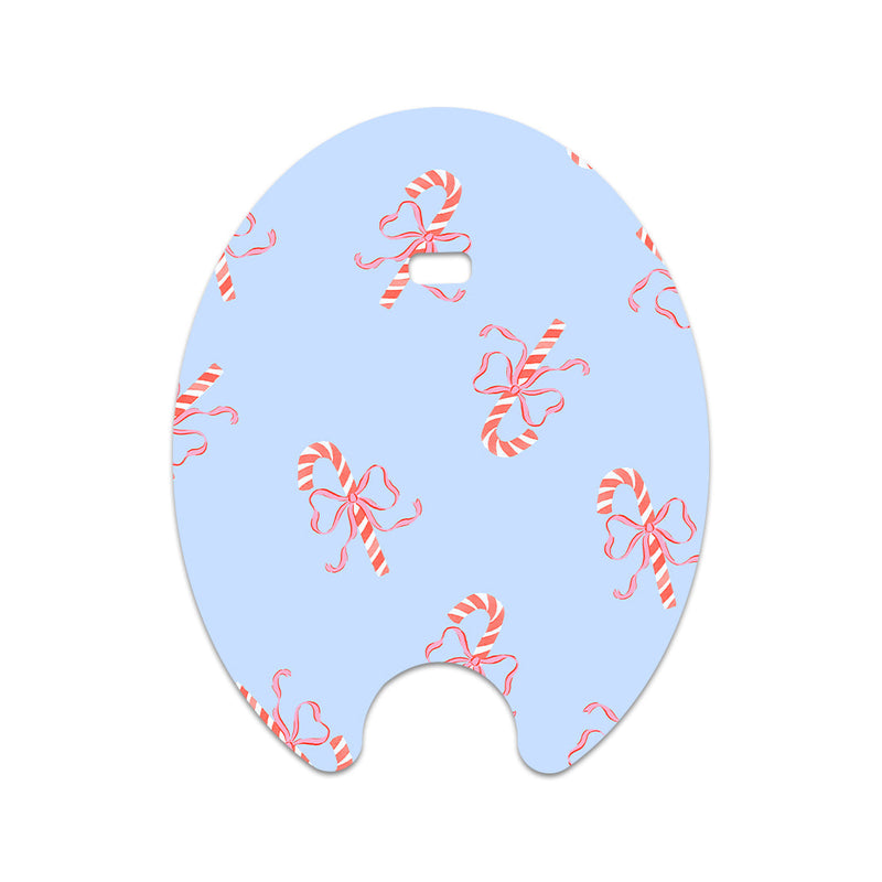 Candy Cane Lane Eversense Smart Transmitter Sticker - Pump Peelz Candy Cane Lane Eversense Smart Transmitter Sticker - Pump Peelz