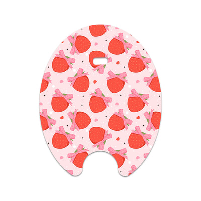 Strawberry Kisses Eversense Smart Transmitter Sticker - Pump Peelz Strawberry Kisses Eversense Smart Transmitter Sticker - Pump Peelz