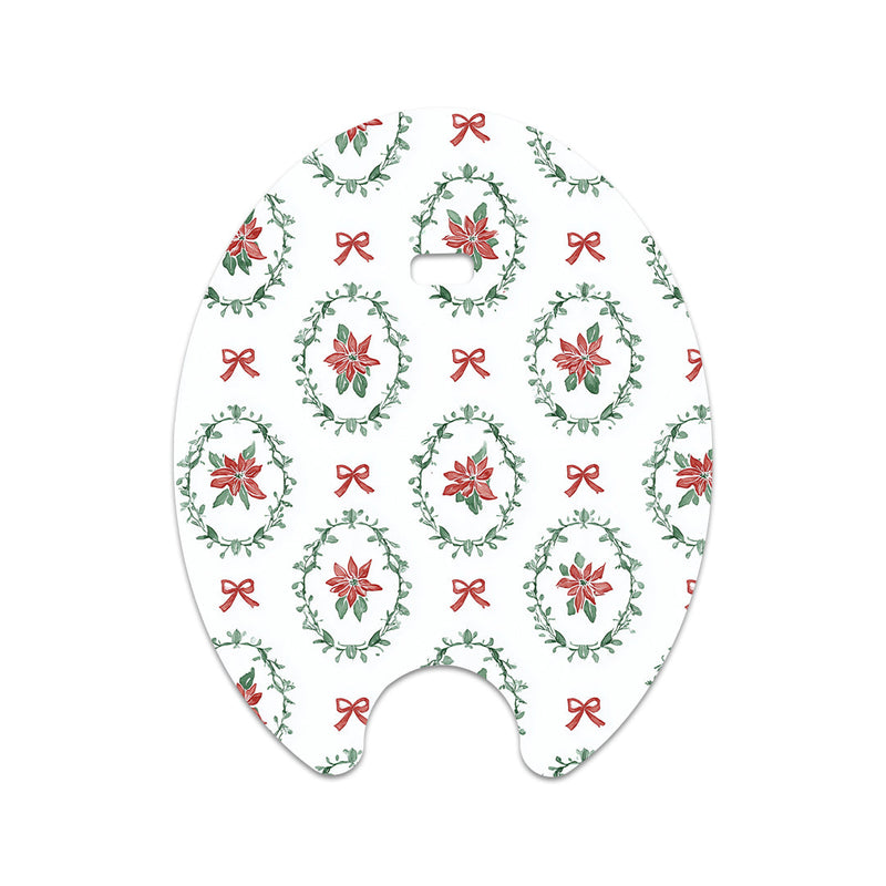 Poinsettia Parade Eversense Smart Transmitter Sticker - Pump Peelz Poinsettia Parade Eversense Smart Transmitter Sticker - Pump Peelz