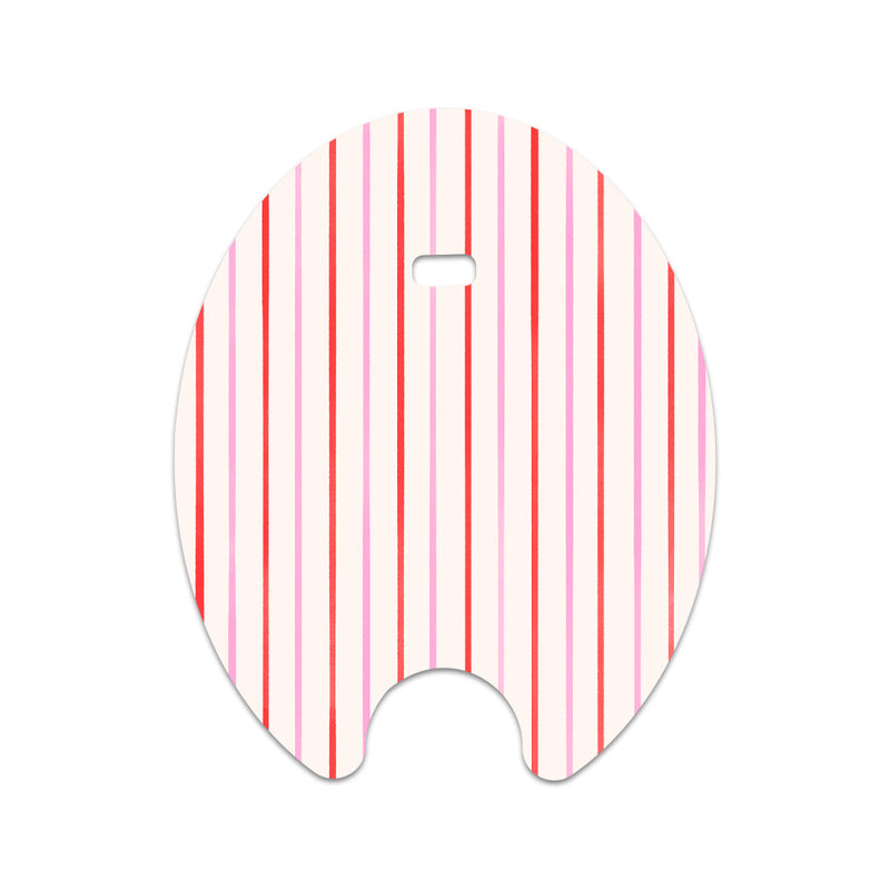 Peppermint Stripes Eversense Smart Transmitter Sticker - Pump Peelz Peppermint Stripes Eversense Smart Transmitter Sticker - Pump Peelz