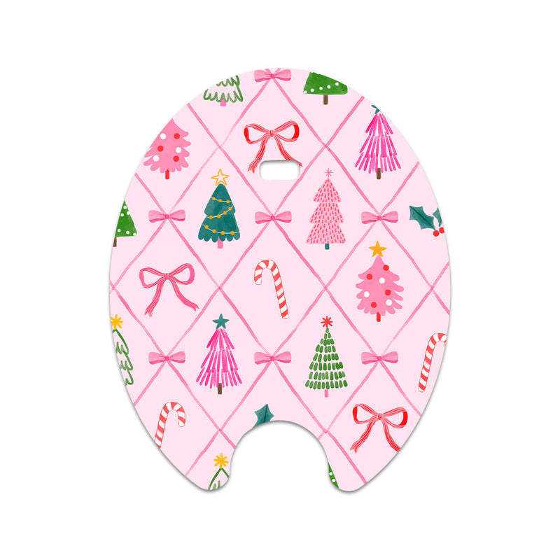 Coquette Christmas Eversense Smart Transmitter Sticker - Pump Peelz Coquette Christmas Eversense Smart Transmitter Sticker - Pump Peelz