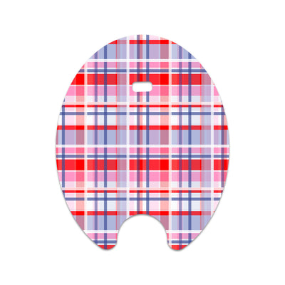 Party Plaid Eversense Smart Transmitter Sticker - Pump Peelz Party Plaid Eversense Smart Transmitter Sticker - Pump Peelz
