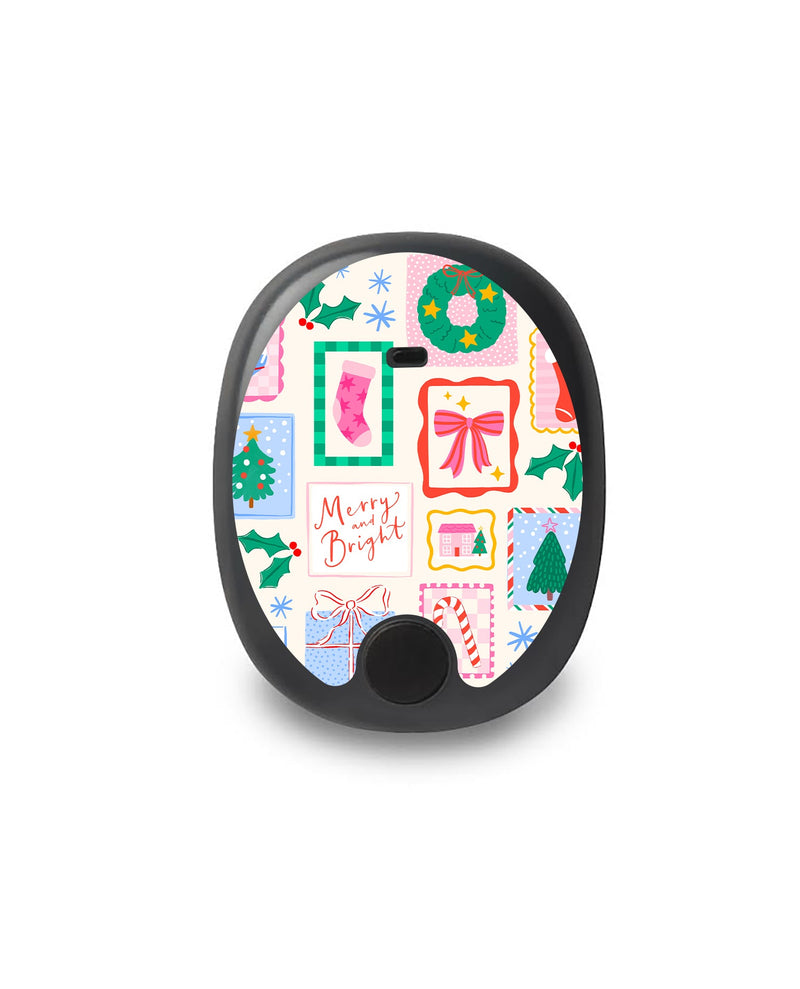 Holiday Greetings Eversense Smart Transmitter Sticker - Pump Peelz Holiday Greetings Eversense Smart Transmitter Sticker - Pump Peelz