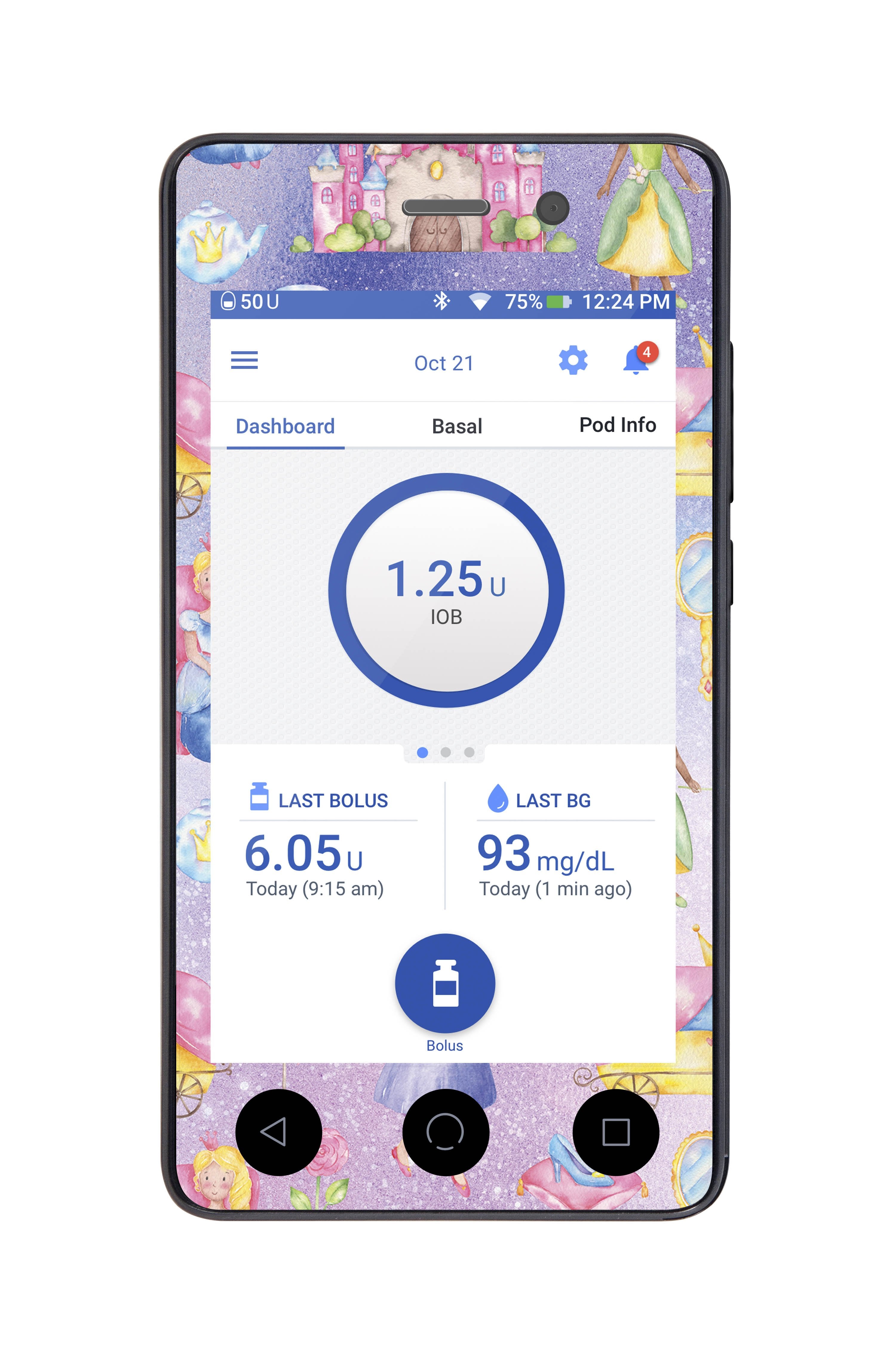 Fairytale Sticker for Omnipod DASH® PDM – Pump Peelz Fairytale Sticker for Omnipod DASH® PDM – Pump Peelz