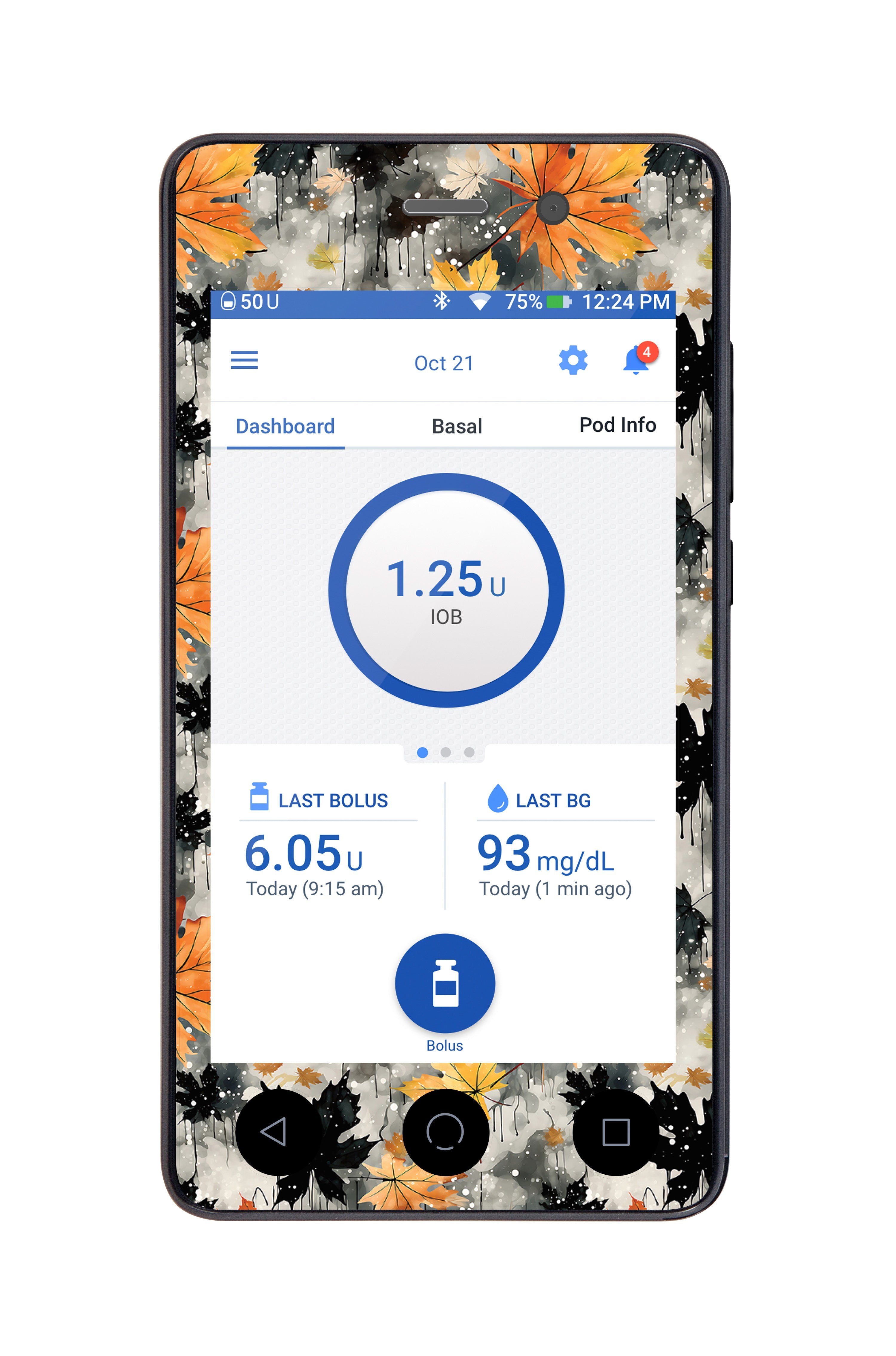 Fall Camo Sticker for Omnipod DASH® PDM – Pump Peelz Fall Camo Sticker for Omnipod DASH® PDM – Pump Peelz