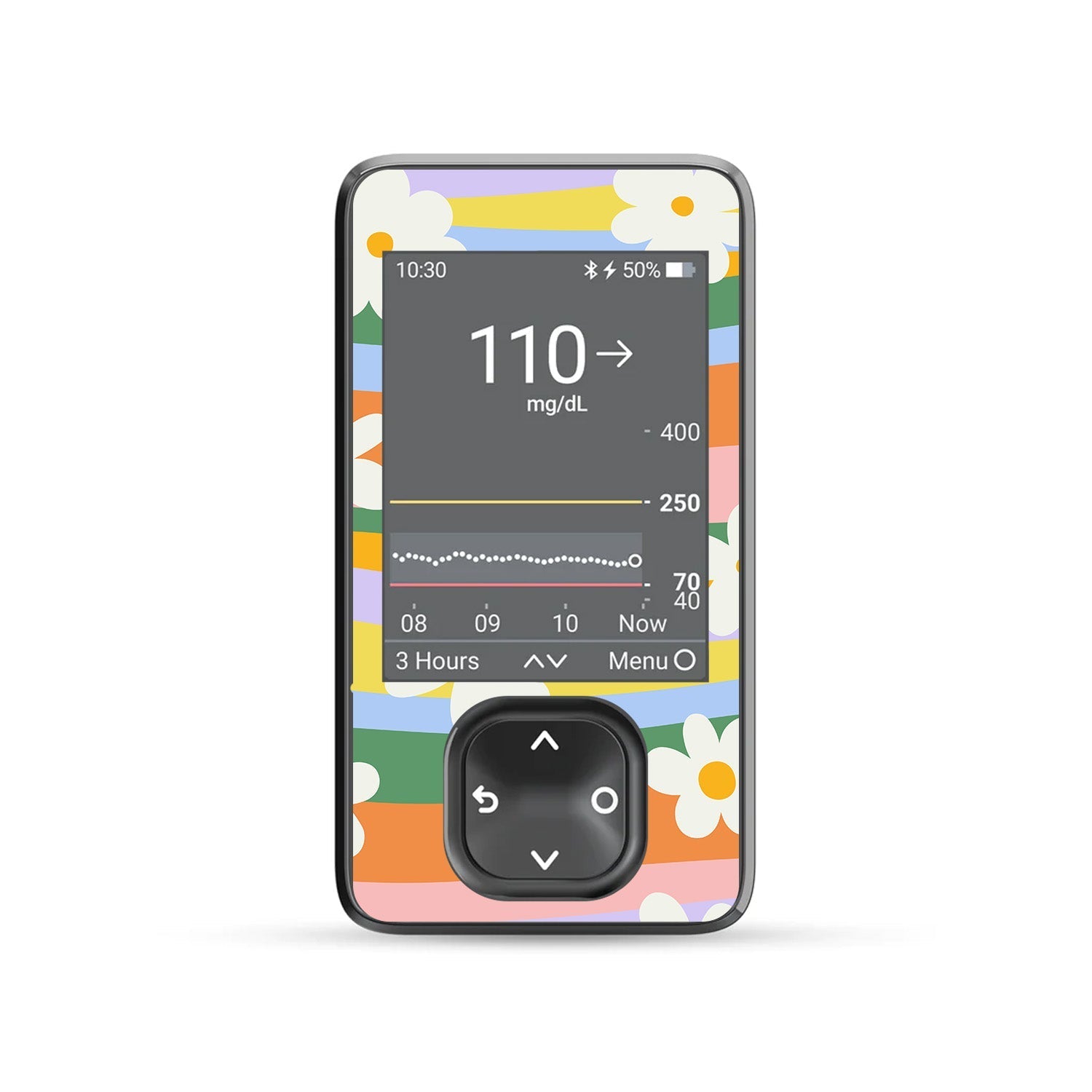 Floral Swirls DEXCOM G7 and Stelo and G6 Touchscreen Receiver Sticker Floral Swirls DEXCOM G7 and Stelo and G6 Touchscreen Receiver Sticker