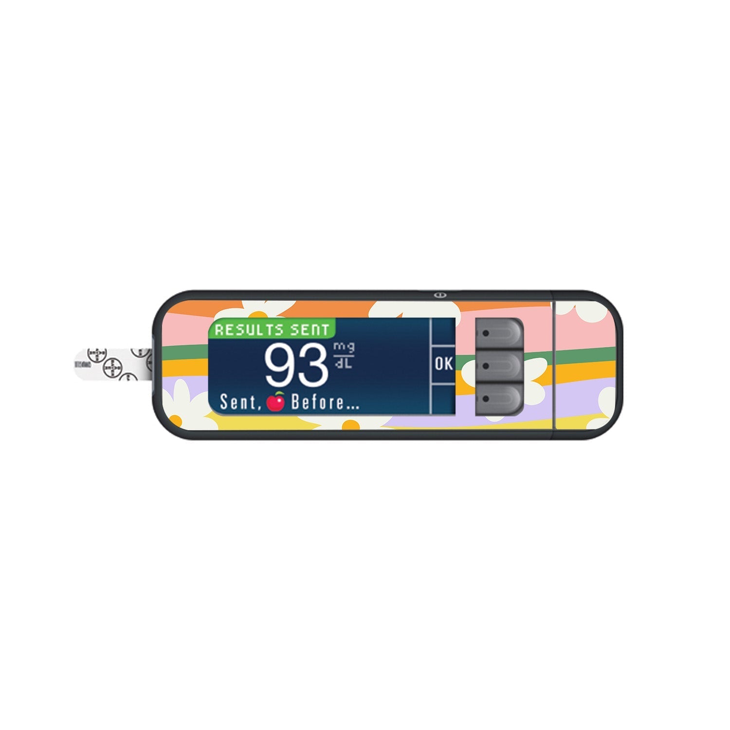 Floral Swirls Sticker for Bayer Contour Next Glucometer Floral Swirls Sticker for Bayer Contour Next Glucometer