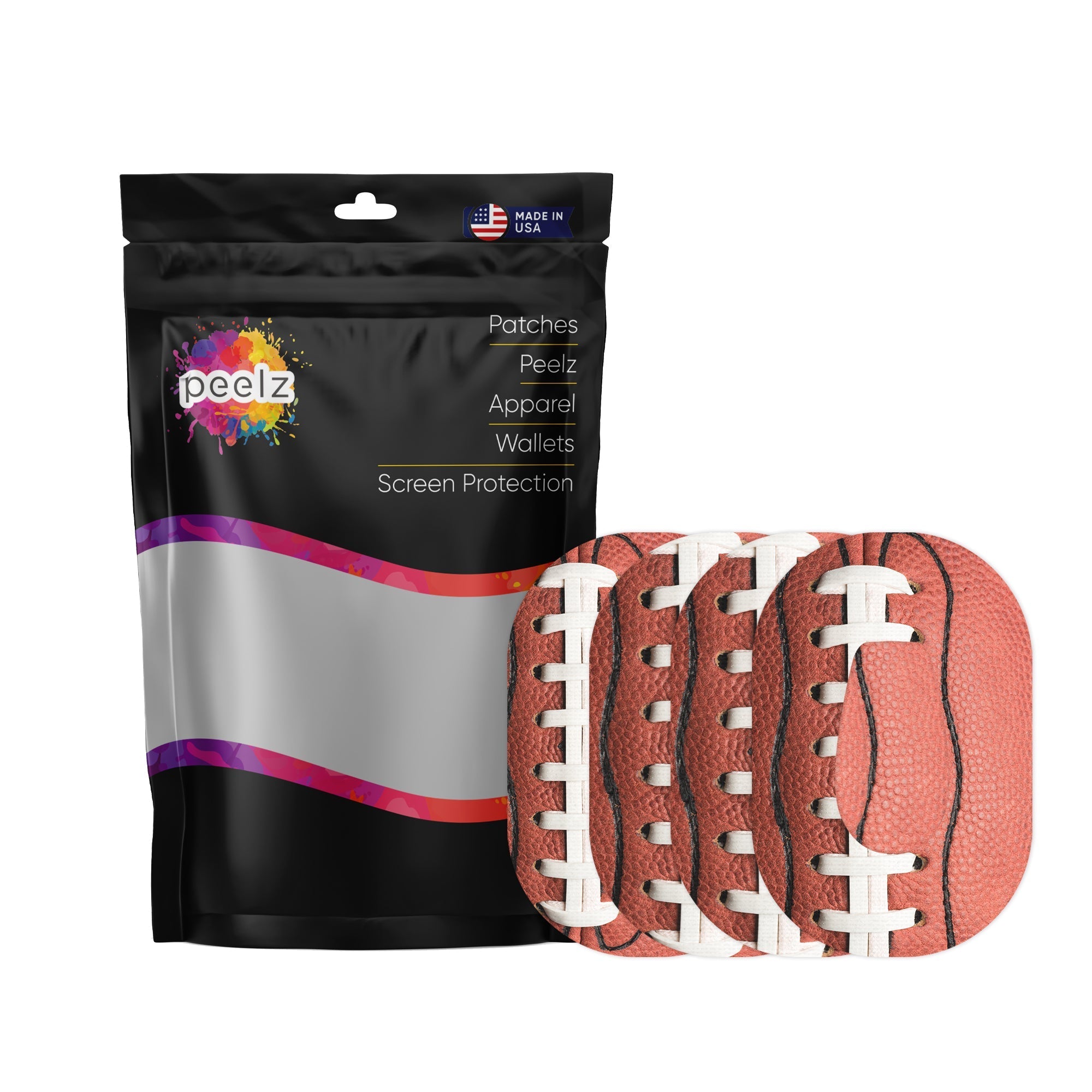 Football Dexcom G6 Patch Tape - Pump Peelz Football Dexcom G6 Patch Tape - Pump Peelz