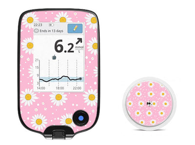 Spring Daisy Freestyle Libre 2 Sticker - Pump Peelz Spring Daisy Freestyle Libre 2 Sticker - Pump Peelz