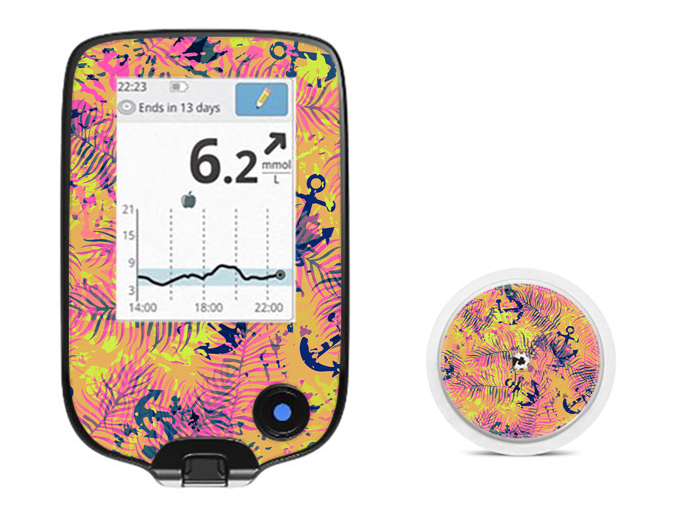 Electric Island Freestyle Libre 2 Sticker - Pump Peelz Electric Island Freestyle Libre 2 Sticker - Pump Peelz