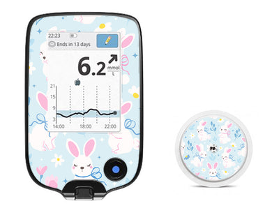 Sweet Bunnies Freestyle Libre 2 Sticker - Pump Peelz Sweet Bunnies Freestyle Libre 2 Sticker - Pump Peelz