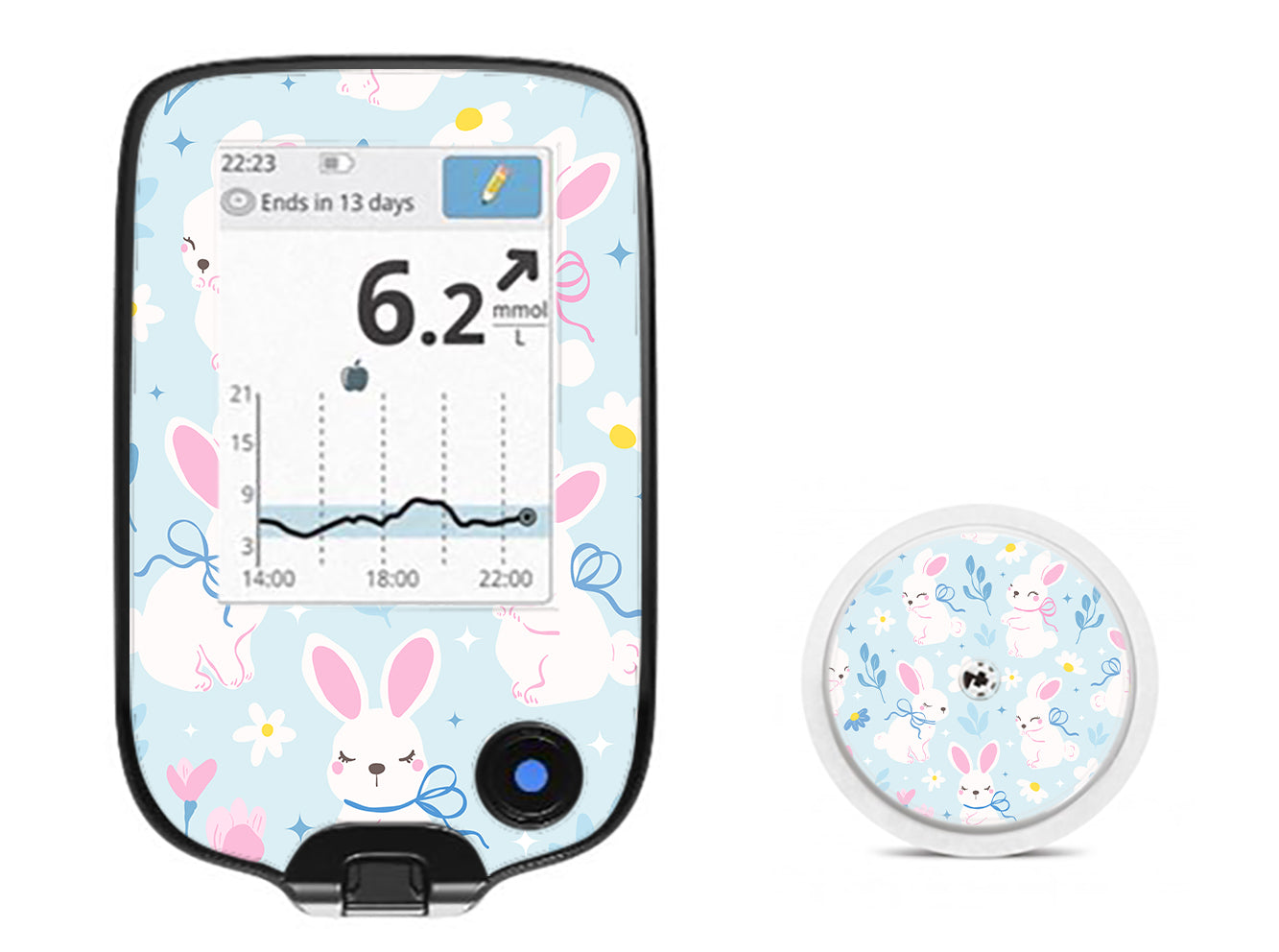 Sweet Bunnies Freestyle Libre 2 Sticker - Pump Peelz Sweet Bunnies Freestyle Libre 2 Sticker - Pump Peelz