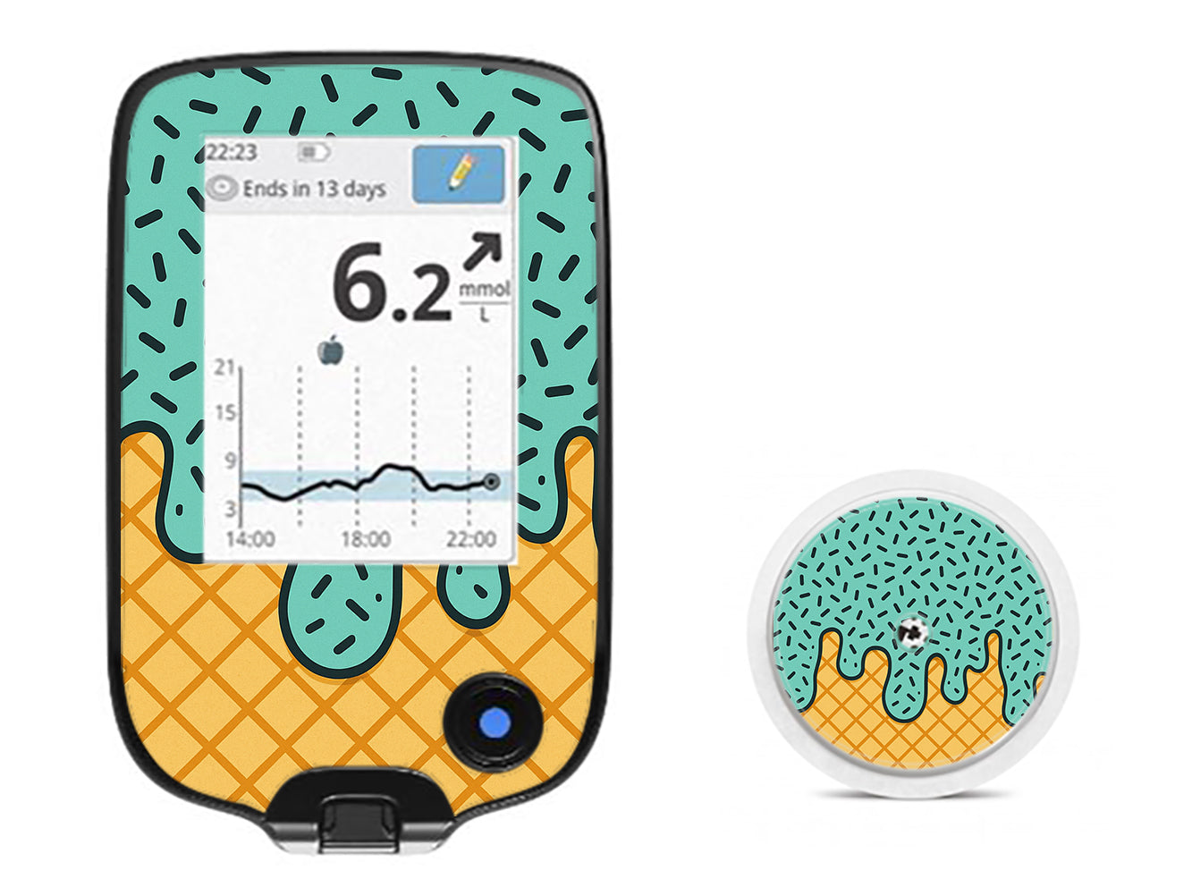 Ice Cream Social Freestyle Libre 2 Sticker - Pump Peelz Ice Cream Social Freestyle Libre 2 Sticker - Pump Peelz