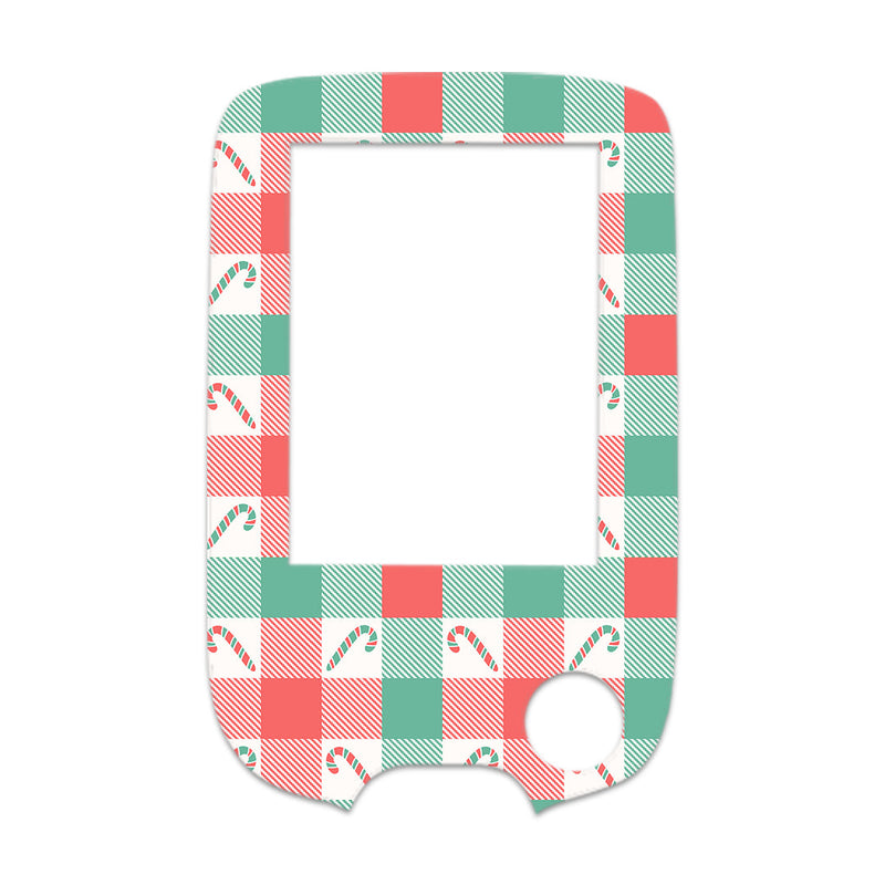 Peppermint Plaid Freestyle Libre 2 Sticker - Pump Peelz Peppermint Plaid Freestyle Libre 2 Sticker - Pump Peelz