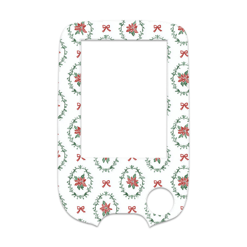 Poinsettia Parade Freestyle Libre 2 Sticker - Pump Peelz Poinsettia Parade Freestyle Libre 2 Sticker - Pump Peelz