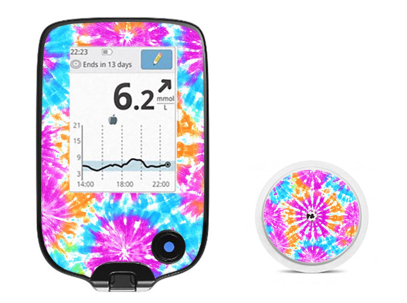 Neon Tie Dye Freestyle Libre 2 Neon Tie Dye Freestyle Libre 2