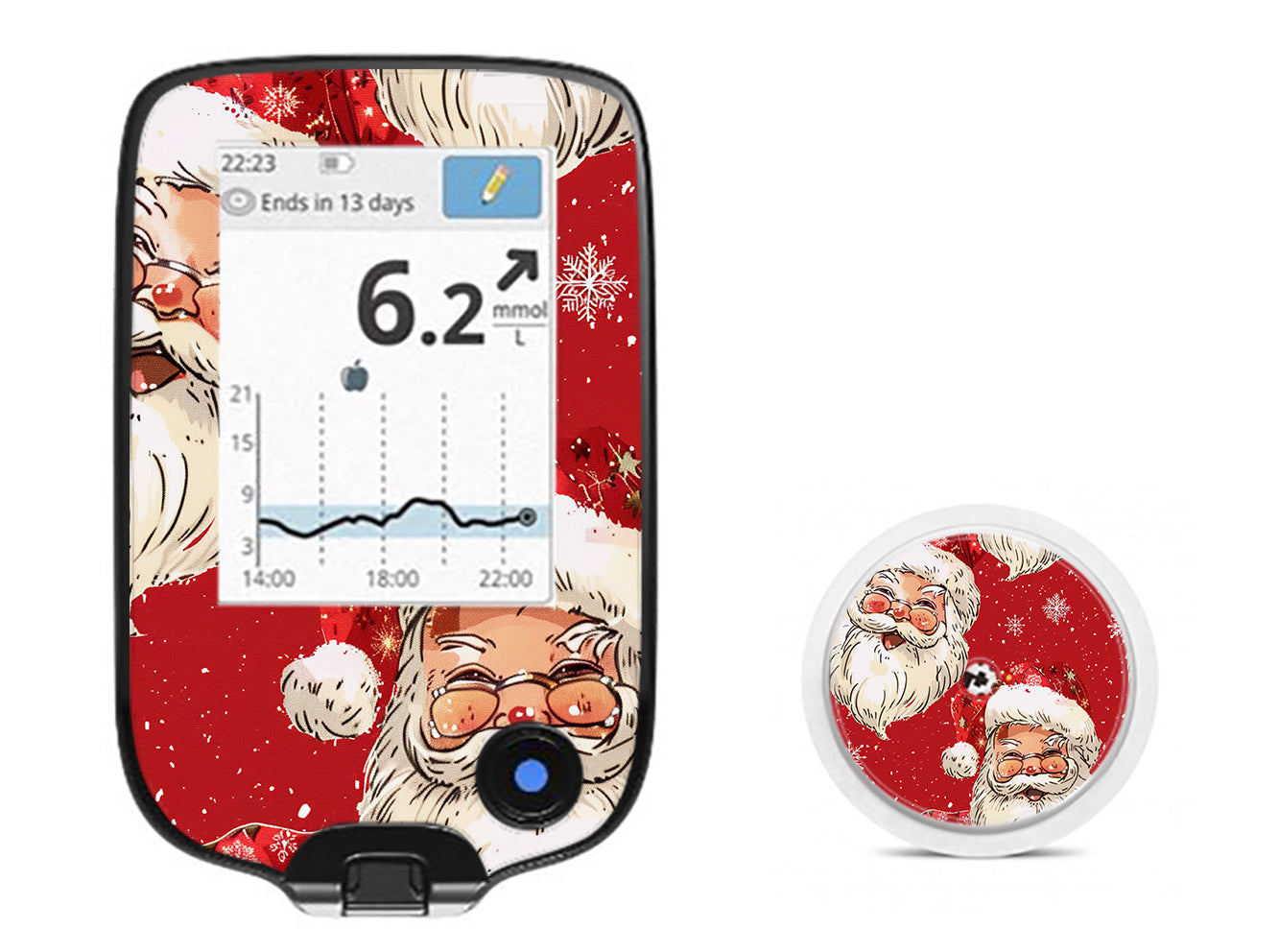 Jolly Old Saint Nick Freestyle Libre 2 Sticker - Pump Peelz Jolly Old Saint Nick Freestyle Libre 2 Sticker - Pump Peelz