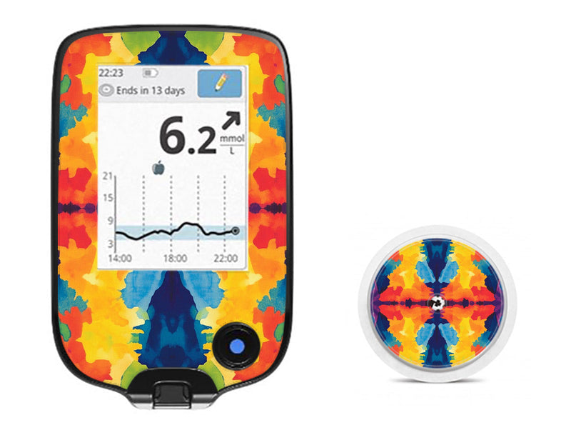 Bright Tie Dye Freestyle Libre 2 Bright Tie Dye Freestyle Libre 2