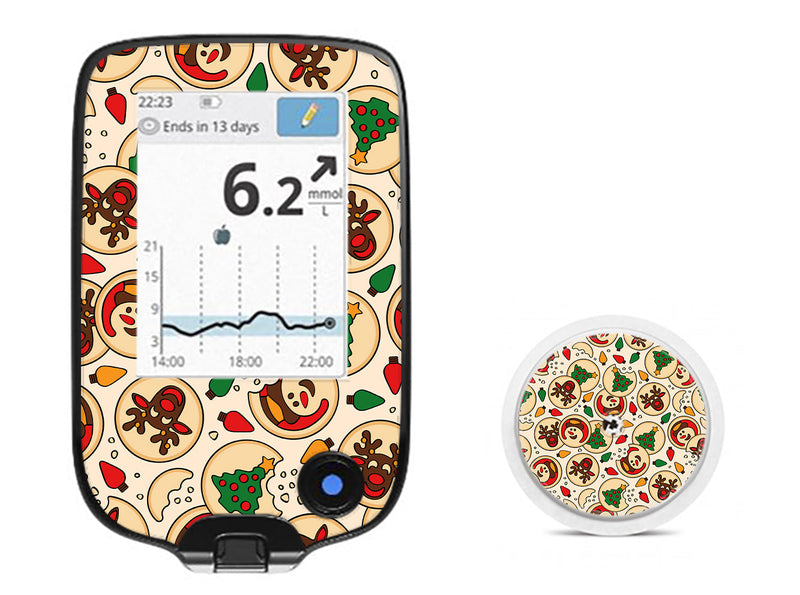 Santa's Cookies Freestyle Libre 2 Sticker - Pump Peelz Santa's Cookies Freestyle Libre 2 Sticker - Pump Peelz
