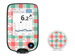 Peppermint Plaid Freestyle Libre 2 Sticker - Pump Peelz Peppermint Plaid Freestyle Libre 2 Sticker - Pump Peelz