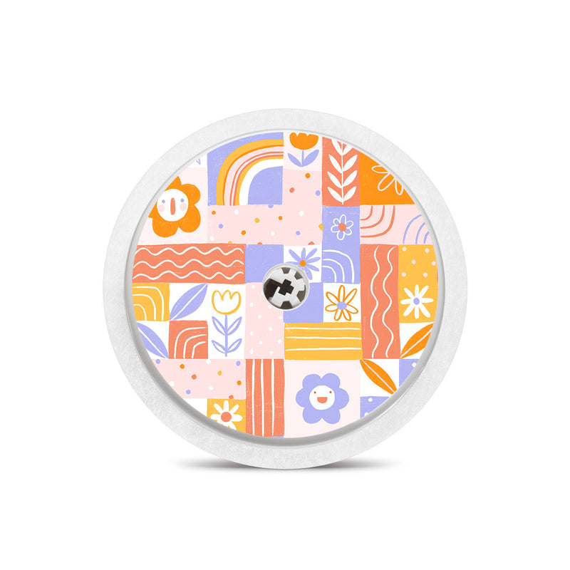 Wildflower Doodle Freestyle Libre 2 Sticker - Pump Peelz Wildflower Doodle Freestyle Libre 2 Sticker - Pump Peelz
