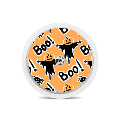 Pumpkin Boo Freestyle Libre 2 Sticker - Pump Peelz Pumpkin Boo Freestyle Libre 2 Sticker - Pump Peelz