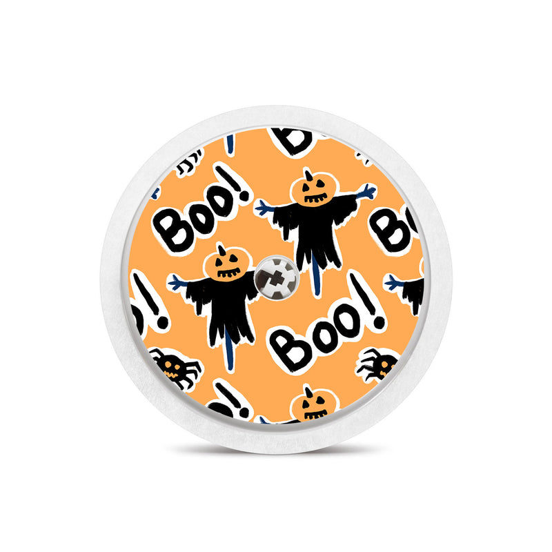 Pumpkin Boo Freestyle Libre 2 Sticker - Pump Peelz Pumpkin Boo Freestyle Libre 2 Sticker - Pump Peelz