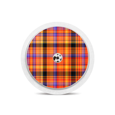 Pumpkin Plaid Freestyle Libre 2 Sticker - Pump Peelz Pumpkin Plaid Freestyle Libre 2 Sticker - Pump Peelz