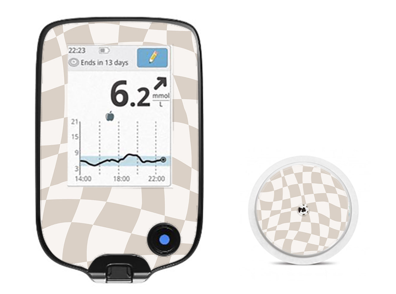 Creamy Check Freestyle Libre 2 Sticker - Pump Peelz Creamy Check Freestyle Libre 2 Sticker - Pump Peelz