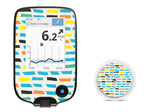 Colorful Sticks Freestyle Libre 2 Sticker - Pump Peelz Colorful Sticks Freestyle Libre 2 Sticker - Pump Peelz