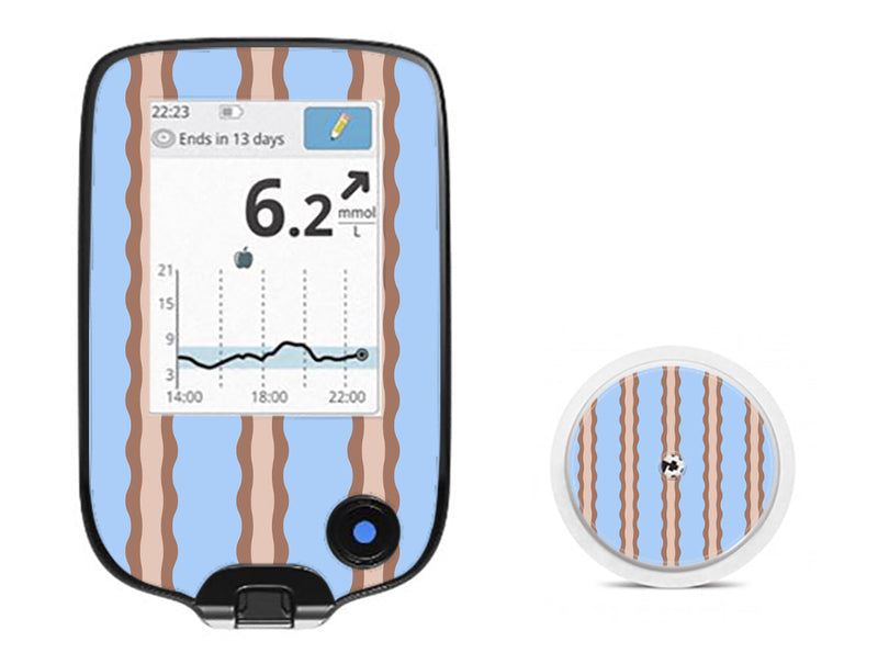 Boardwalk Waves Freestyle Libre 2 Sticker - Pump Peelz Boardwalk Waves Freestyle Libre 2 Sticker - Pump Peelz