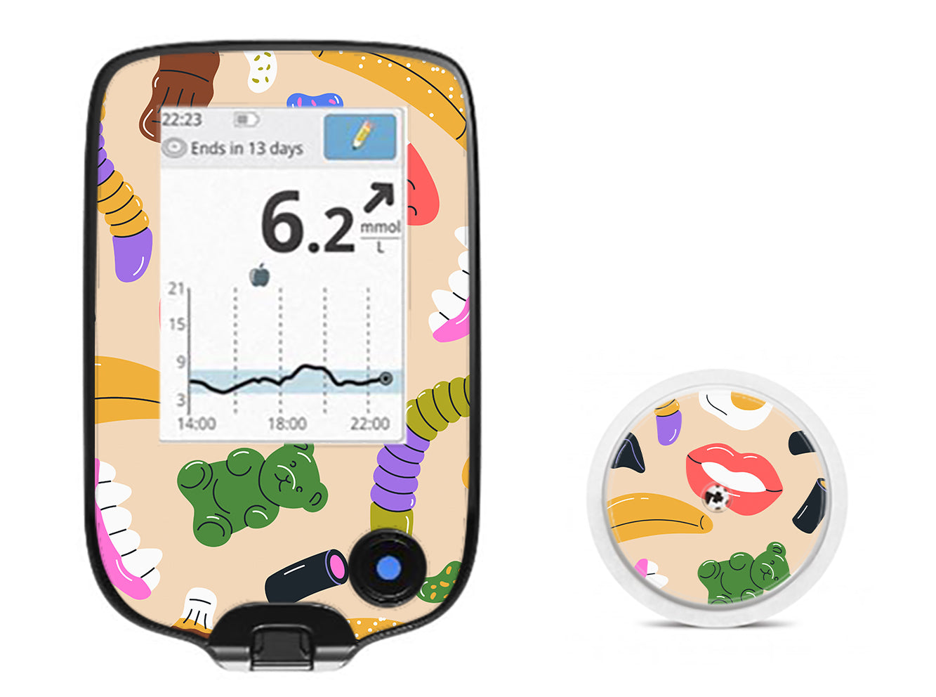 Candy Chaos Freestyle Libre 2 Sticker - Pump Peelz Candy Chaos Freestyle Libre 2 Sticker - Pump Peelz