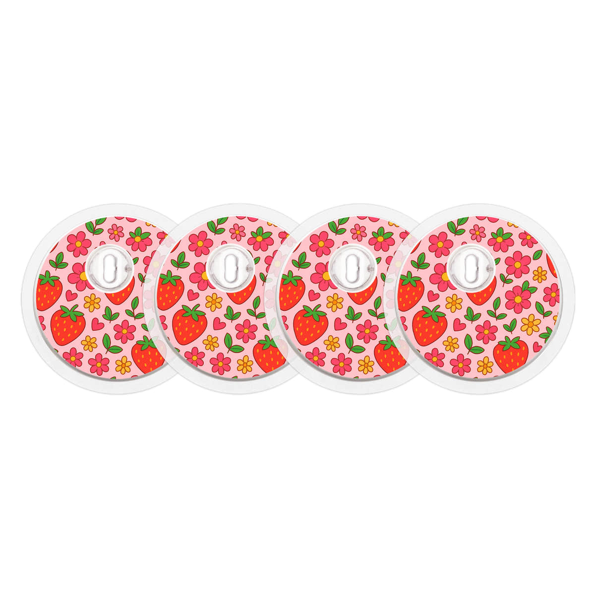 Strawberry Garden FreeStyle Libre 3 Plus & Lingo Sensor Sticker - Pump Peelz Strawberry Garden FreeStyle Libre 3 Plus & Lingo Sensor Sticker - Pump Peelz