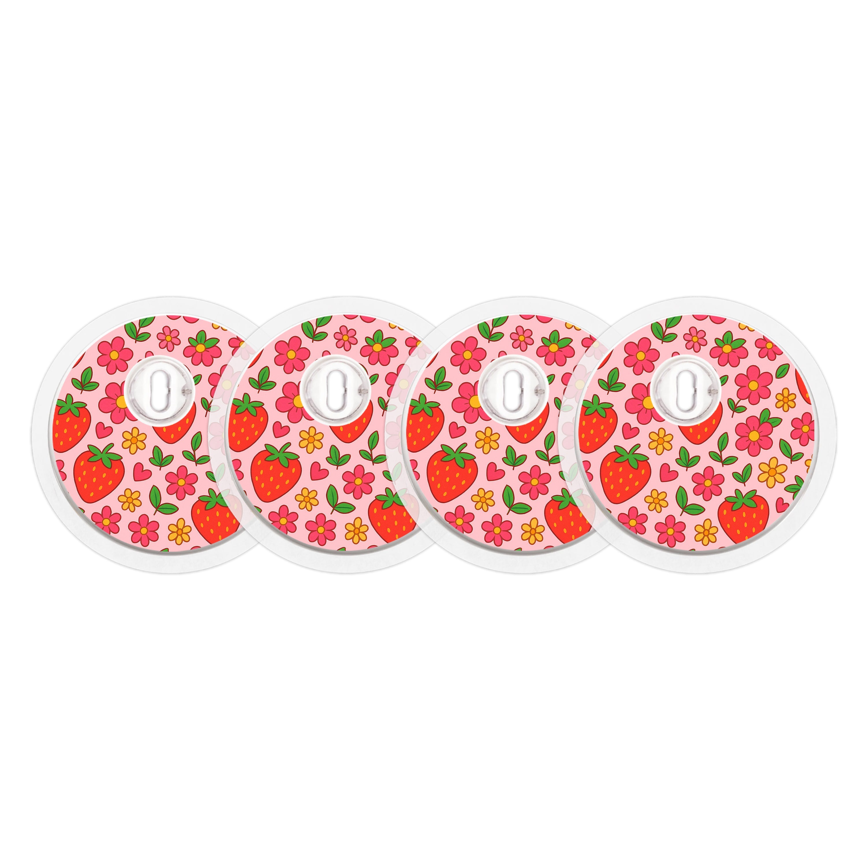 Strawberry Garden FreeStyle Libre 3 Plus & Lingo Sensor Sticker - Pump Peelz Strawberry Garden FreeStyle Libre 3 Plus & Lingo Sensor Sticker - Pump Peelz