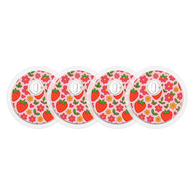 Strawberry Garden FreeStyle Libre 3 Plus & Lingo Sensor Sticker - Pump Peelz Strawberry Garden FreeStyle Libre 3 Plus & Lingo Sensor Sticker - Pump Peelz
