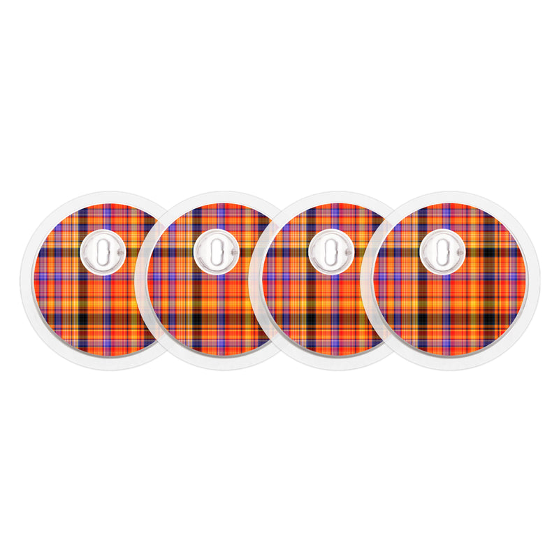 Pumpkin Plaid FreeStyle Libre 3 Plus & Lingo Sensor Sticker - Pump Peelz Pumpkin Plaid FreeStyle Libre 3 Plus & Lingo Sensor Sticker - Pump Peelz