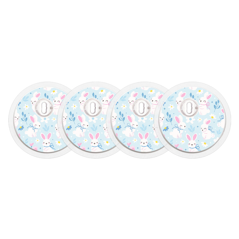 Sweet Bunnies FreeStyle Libre 3 Plus & Lingo Sensor Sticker - Pump Peelz Sweet Bunnies FreeStyle Libre 3 Plus & Lingo Sensor Sticker - Pump Peelz