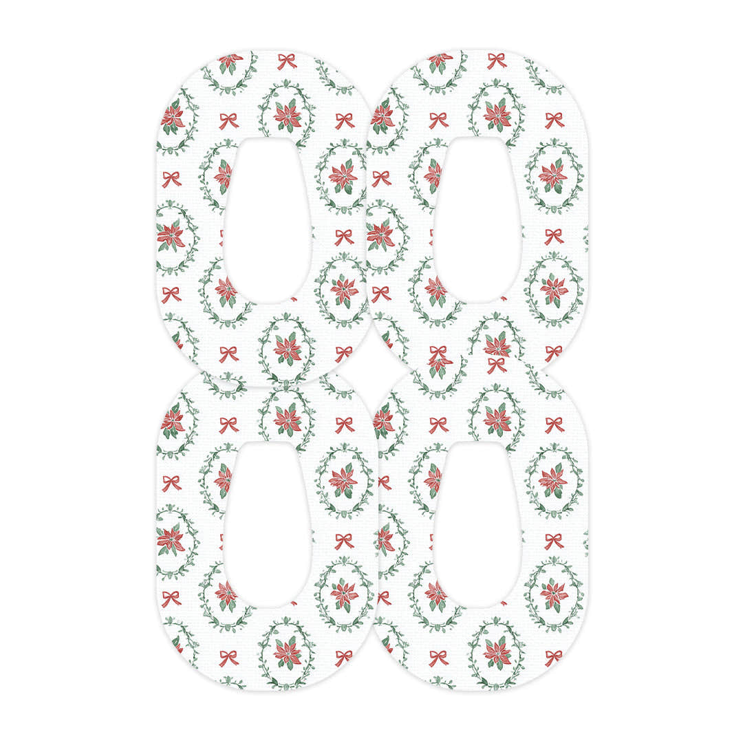 Poinsettia Parade Dexcom G6 Patch Tape - Pump Peelz Poinsettia Parade Dexcom G6 Patch Tape - Pump Peelz